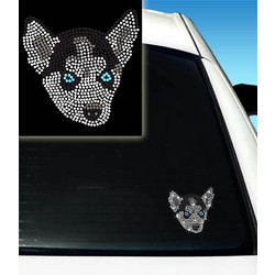 Huskey Rhinestone Car Decals