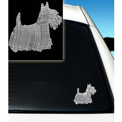 Scotti Dog Rhinestone Car Decal