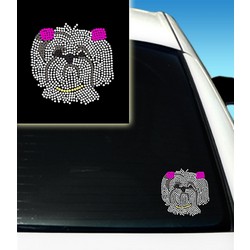 Shih Tzu Rhinestone Car Decal