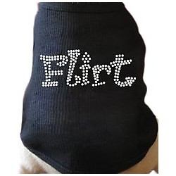 Flirt Rhinestone Dog T-shirt