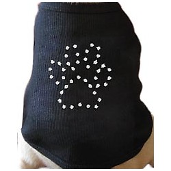 Paw Print Rhinestone Dog T-shirt