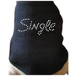 Single Rhinestone Dog T-shirt