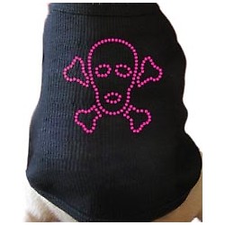 Skull & Crossbones (empty) Rhinestone Dog Tank