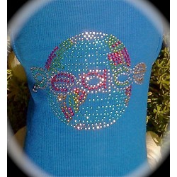 World Peace Rhinestone Dog T-shirt