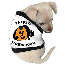 Happy Halloween Cat on Pumpkin Dog Tank