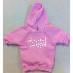 Rhinestone Doggie Hoodies - Angel