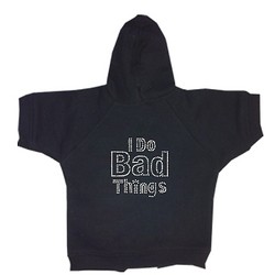 Rhinestone Doggie Hoodies- I Do Bad Things