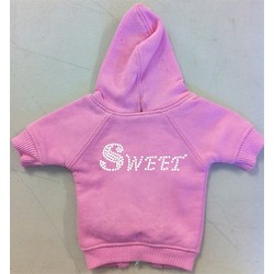 Rhinestone Doggie Hoodies - Sweet