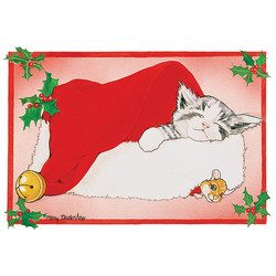 Cat in Santa's Cap