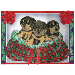 Rottweilers in a Basket