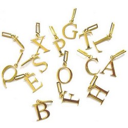 Letter Charms (5/pk) - Gold
