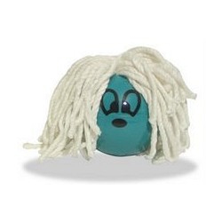 Sm. Hairball Plastic - Tourquoise (Plastic and Cotton)