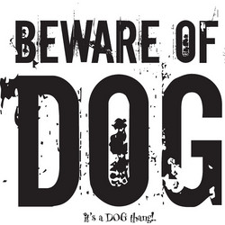 Men's Beware Of Dog - Grey