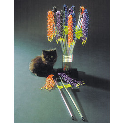Glo'n The Dark Curly Close-Up cat Toy - Sold by the case only