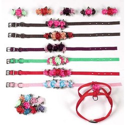 Embellished Solid Petal Flowers Leash