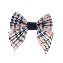 Tan Plaid w/ Tails Barrette