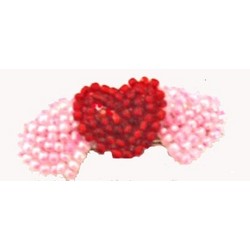 Beaded Heart Barrettes
