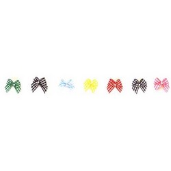 Small Gingham Pearl Bows Elastics