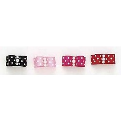 Starched Show Bows - Mini Polka Dot Bows