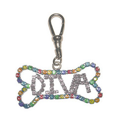 "DIVA" RAINBOW BONE CRYSTAL DANGLE CHARM