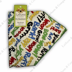 A Latham & Company bandana "Dog Talk"