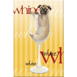 Pug Whine Metal Magnets