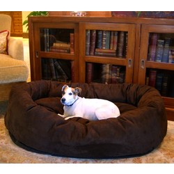 Suede Donut Bagel Pet Bed