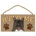 Wood Welcome Signs - 5" x 10" (Breeds Akita-Corgi): Dogs For the Home 