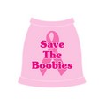 Save The Boobies Dog Tank Top: Dogs Pet Apparel 
