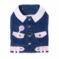 Girls Denim Harness Top: Dogs Pet Apparel 