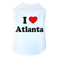 I Love Atlanta- Dog Tank: Dogs Pet Apparel Tanks 
