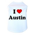 I Love Austin- Dog Tank: Dogs Pet Apparel 