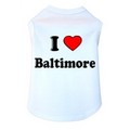 I Love Baltimore- Dog Tank: Dogs Pet Apparel 