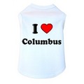 I Love Columbus- Dog Tank: Dogs Pet Apparel 