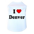 I Love Denver- Dog Tank: Dogs Pet Apparel Tanks 