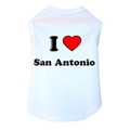 I Love San Antonio- Dog Tank: Dogs Pet Apparel 