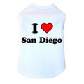 I Love San Diego- Dog Tank: Dogs Pet Apparel 