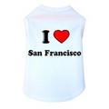 I Love San Francisco- Dog Tank: Dogs Pet Apparel 