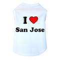 I Love San Jose- Dog Tank: Dogs Pet Apparel 