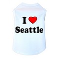 I Love Seatle- Dog Tank: Dogs Pet Apparel 