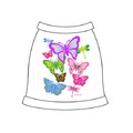 Butterflies - White Dog Tank: Dogs Pet Apparel 