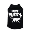 I Love Pussy Dog Tank: Dogs Pet Apparel Tanks 