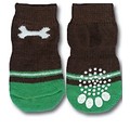 Dog Bone Brown Doggy Socks: Dogs Pet Apparel 