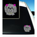 Shih Tzu Rhinestone Car Decal<br>Item number: DD-C104: Dogs Gift Products 