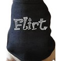 Flirt Rhinestone Dog T-shirt: Dogs Pet Apparel 