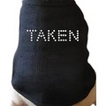 Taken Rhinestone Dog T-shirt: Dogs Pet Apparel 