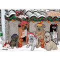 At the Villa P'et Stay<br>Item number: C522: Dogs Holiday Merchandise Holiday Greeting Cards 