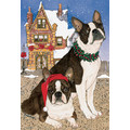 Boston Terrier Tea Time<br>Item number: C919: Dogs Holiday Merchandise Holiday Greeting Cards 