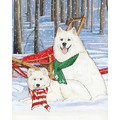 Samoyed<br>Item number: C956: Dogs Holiday Merchandise Holiday Greeting Cards 
