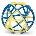 Boinky Ball - Blue and Gold (Synthetic Rubber)<br>Item number: BK1: Dogs Toys and Playthings Rubber, Vinyl & Latex Toys 